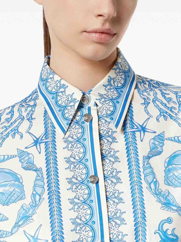 The Best Shops VERSACE: short dresses - Dress  Barocco Bicolour Foulard