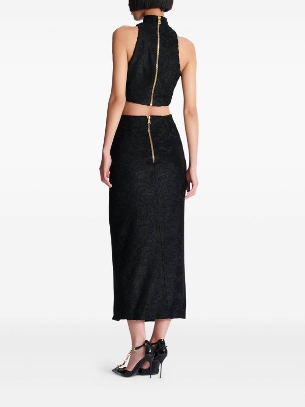 Baroque Pattern Midi Skirt shop online: Balmain