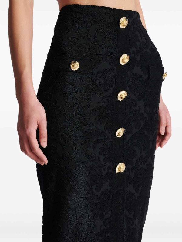 Balmain buy online Baroque Pattern Midi Skirt