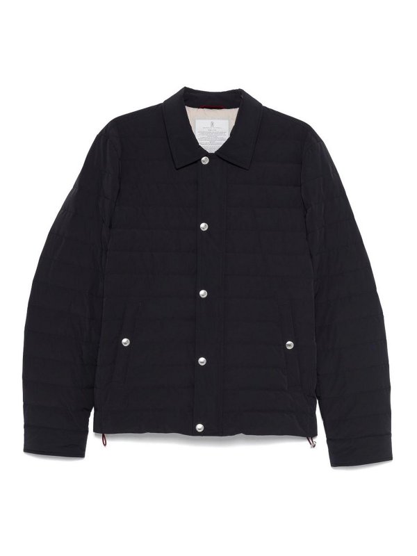 BRUNELLO CUCINELLI: Kurze Daunenjacken - Daunenjacke - Blau