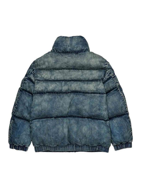 DIESEL: giacche denim online - Giacca jwmons in denim gonfio con logo