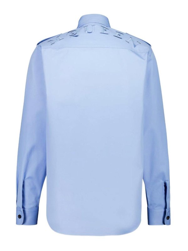 ALEXANDER MCQUEEN: shirts online - Jermyn St Blue Utility Cotton Shirt