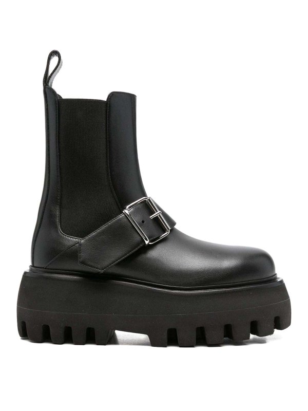 ALEXANDER MCQUEEN: boots - Sofa Buckle Boot In Black