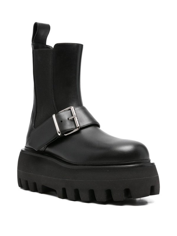 Sofa Buckle Boot In Black shop online: ALEXANDER MCQUEEN