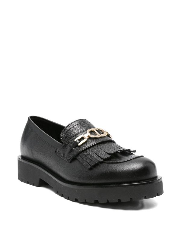 Platform Loafer With Metallic Logo shop online: TWINSET