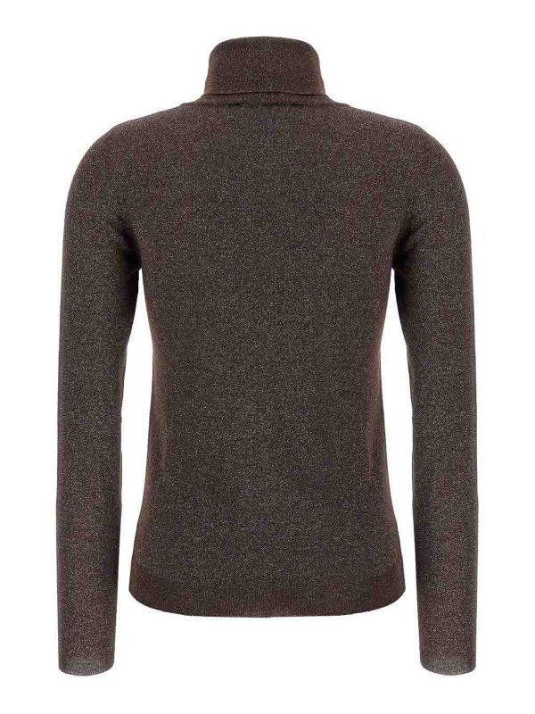 BRUNELLO CUCINELLI: Strickpullover mit Rundhalsausschnitt online - Rundhalspullover - Dunkelbraun