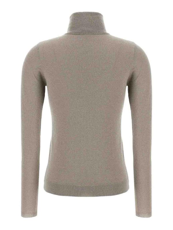 BRUNELLO CUCINELLI: Suéteres con cuello pico online - Suéter Cuello Redondo - Marrón Topo