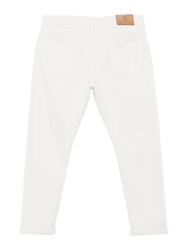 BRUNELLO CUCINELLI: Jeans évasés online - Jean Bootcut - Blanc