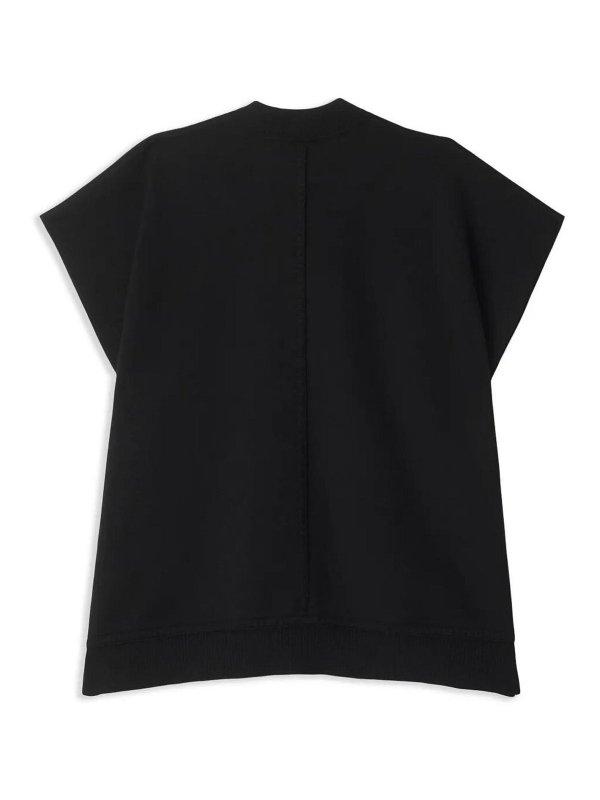 BURBERRY: crew necks online - Check Label Wool Blend Cape
