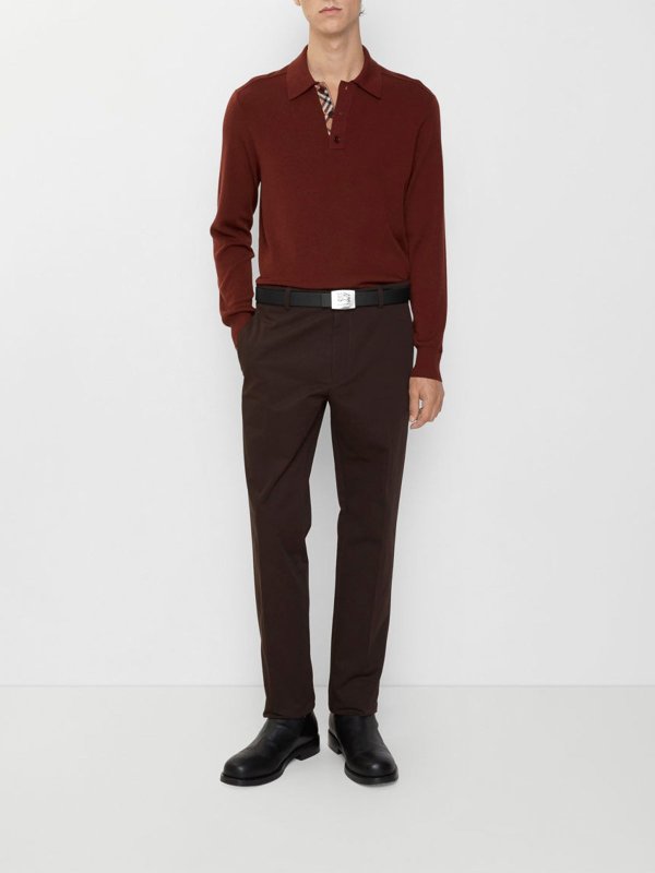 BURBERRY: casual trousers online - Slim Fit Cotton Chino Trousers