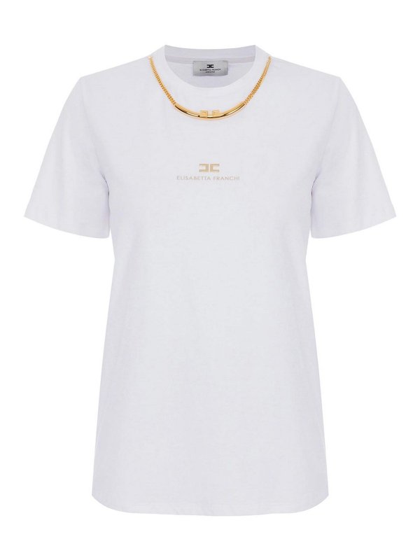 ELISABETTA FRANCHI: T-shirts - T-Shirt - Blanc