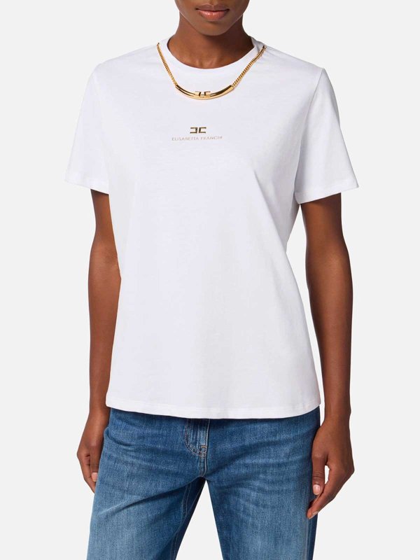 ELISABETTA FRANCHI: T-shirts online - T-Shirt - Blanc