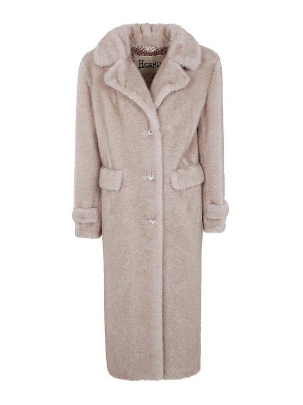HERNO: Fur & Shearling Coats - Mink Faux Fur Coat