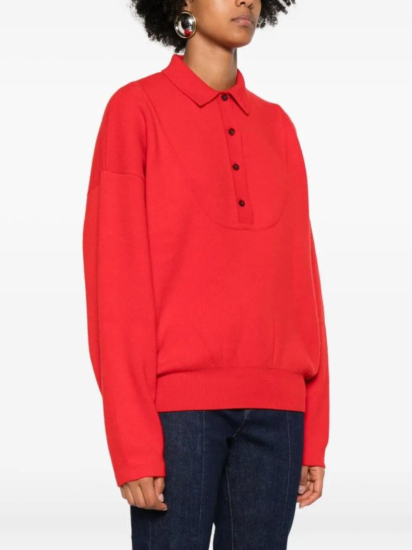 JACQUEMUS: Suéteres con cuello pico online - Suéter Cuello Redondo - Rojo