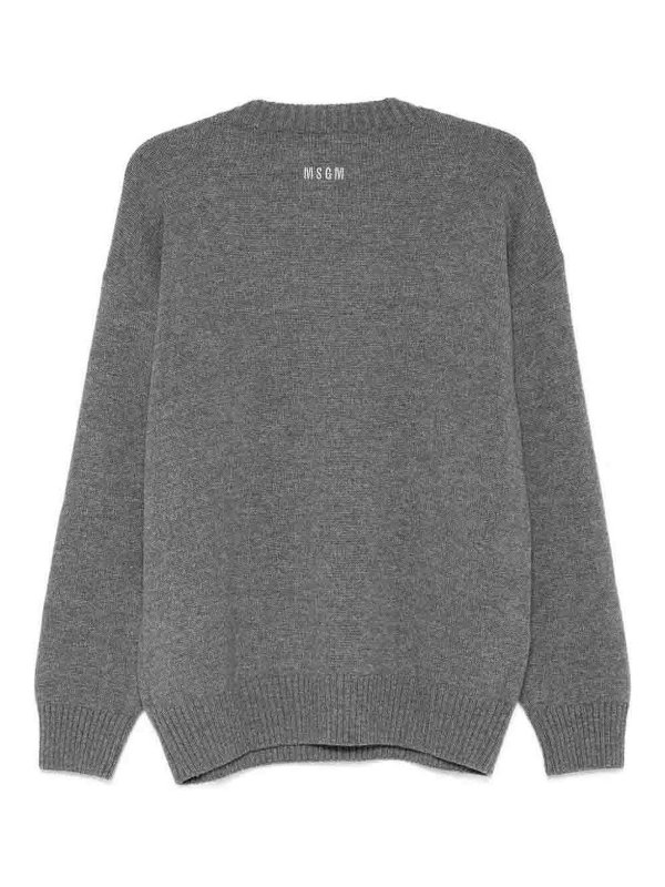 m.s.g.m.: Pull col rond online - Pull Col Rond - Gris