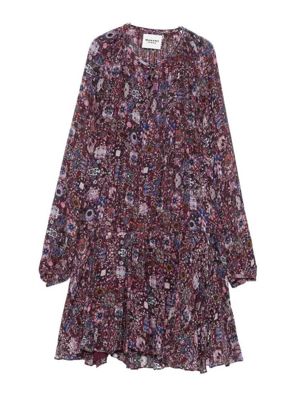 Isabel Marant Etoile: Vestidos media pierna - Vestido Midi - Púrpura