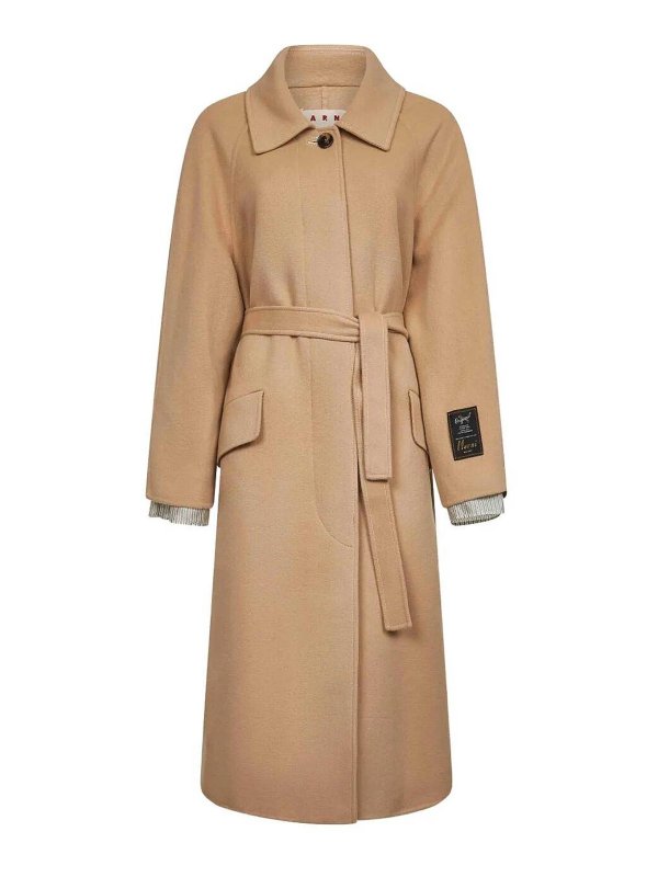 Marni: ショートコート - ショートコート - ベージュ