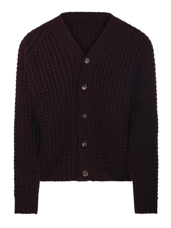 ROBERTO COLLINA: Cardigans - Cardigan - Rouge Brun