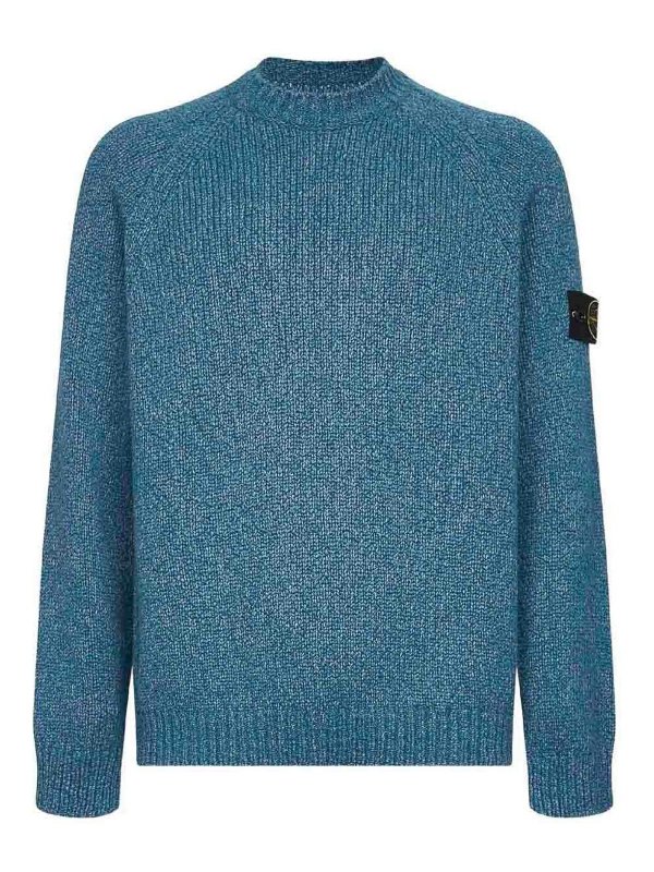STONE ISLAND: crew necks - Fancy Yarn Moulin Wool Blend Jumper