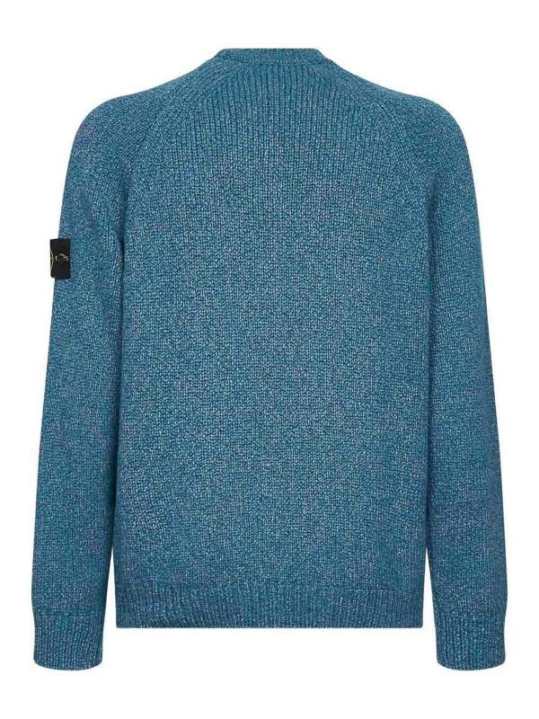 STONE ISLAND: crew necks online - Fancy Yarn Moulin Wool Blend Jumper