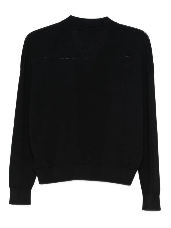 ZANONE: Strickpullover mit V-Ausschnitt online - V-Pullover - Schwarz