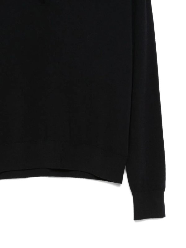 The Best Shops ZANONE: Strickpullover mit V-Ausschnitt - V-Pullover - Schwarz