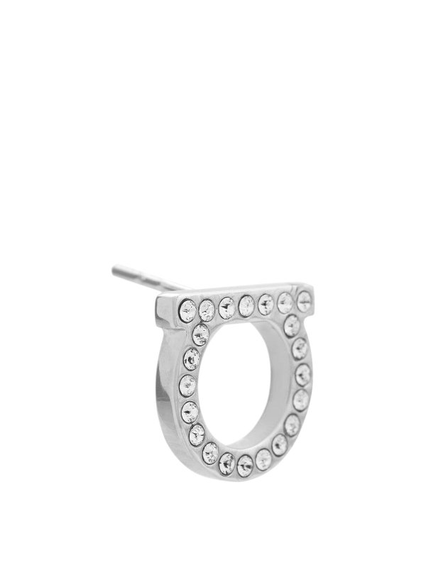 SALVATORE FERRAGAMO: Earrings online - Gancini Crystals Earrings - L