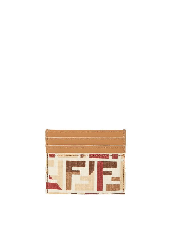 FENDI: wallets & purses - Roma Ff Fabric Card Holder