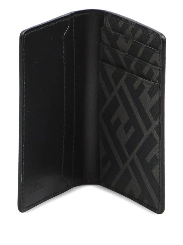 The Best Shops FENDI: wallets & purses - Ff Squared Leather Bi-Fold Card Holder