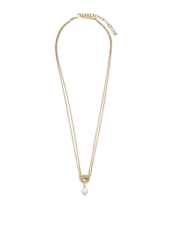 SALVATORE FERRAGAMO: Necklaces & Chokers - Gancini pendant necklace