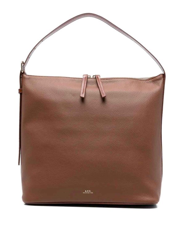 A.P.C.: cross body bags - Vera Shoulder Bag In Grained Leather