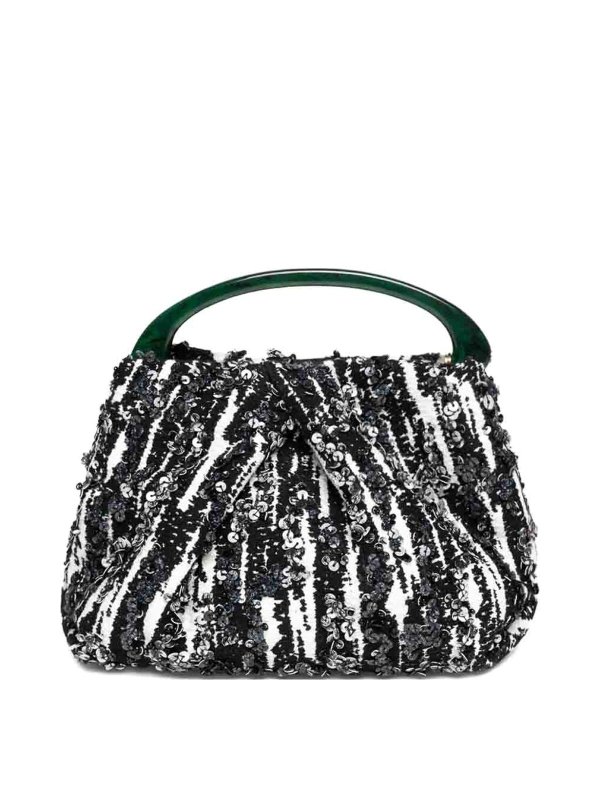 DRIES VAN NOTEN: borse a tracolla - Piccola borsa jacquard pieghettata con manico