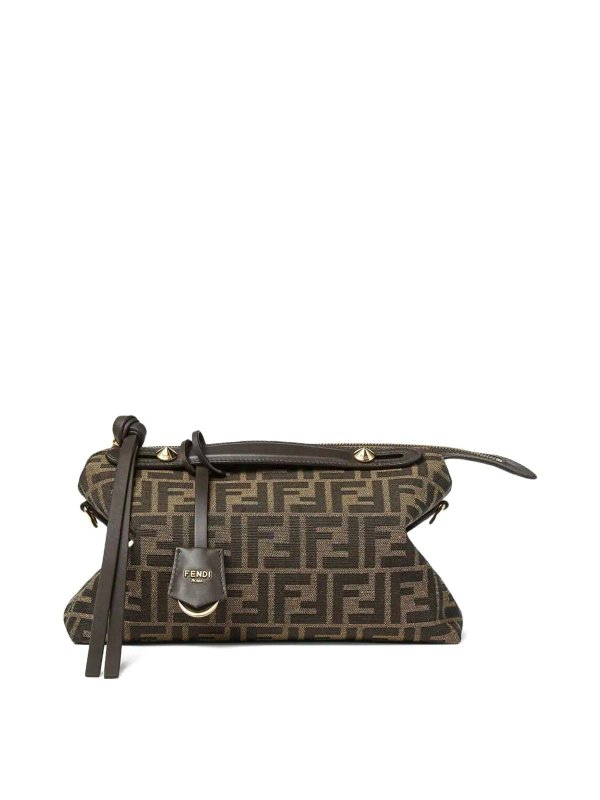 FENDI: cross body bags - Ff Jacquard By The Way Soft Medium Bag