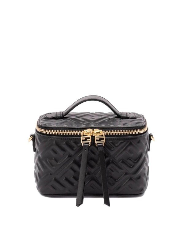 FENDI: cross body bags - Vanity Nappa Leather Bag With Ff Motif