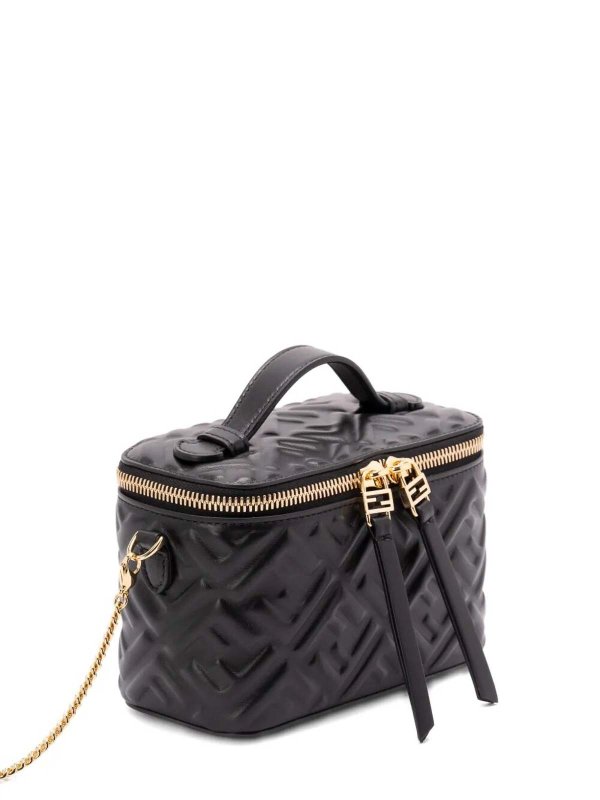 The Best Shops FENDI: cross body bags - Vanity Nappa Leather Bag With Ff Motif