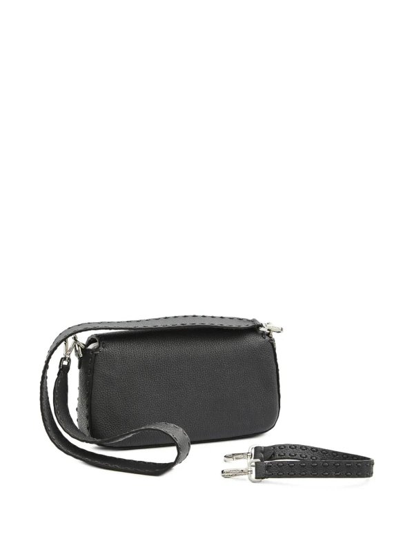 FENDI: cross body bags online - Baguette Macro-Stitch Messenger Bag