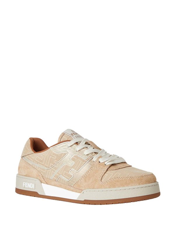FENDI: trainers online - Match Low Top Sneakers In Jacquard Ff