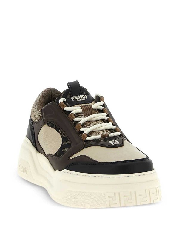 FENDI: trainers online - Force Leather Sneakers