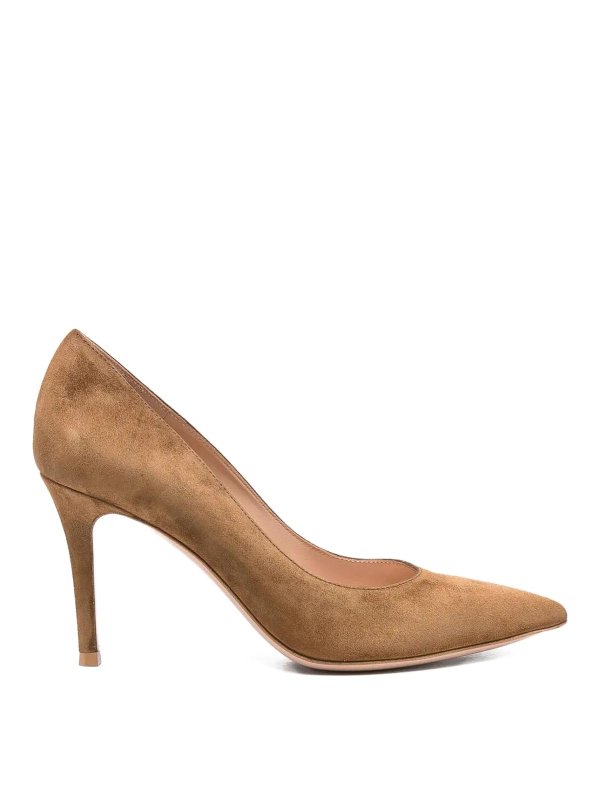 Gianvito Rossi: scarpe décolleté - Gianvito 85 pompe in pelle scamosciata