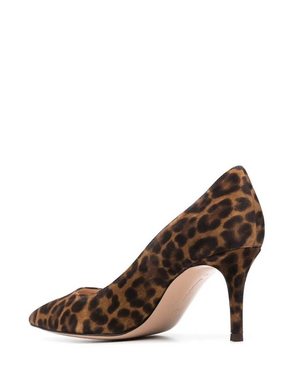 The Best Shops Gianvito Rossi: court shoes - Gianvito 70 Leopard-Print Suede Pumps