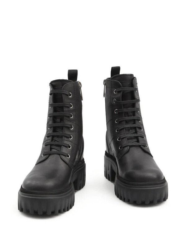 The Best Shops HOGAN: boots - H700 Chunky Biker Boots In Leather