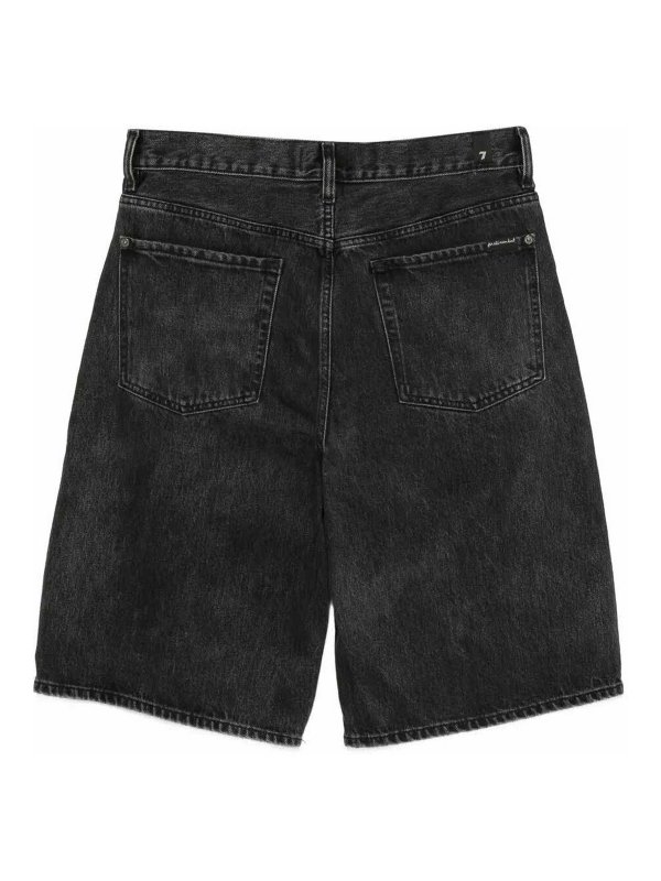 7 FOR ALL MANKIND: Trousers Shorts online - `Wide Leg Shorts Caviar` Shorts
