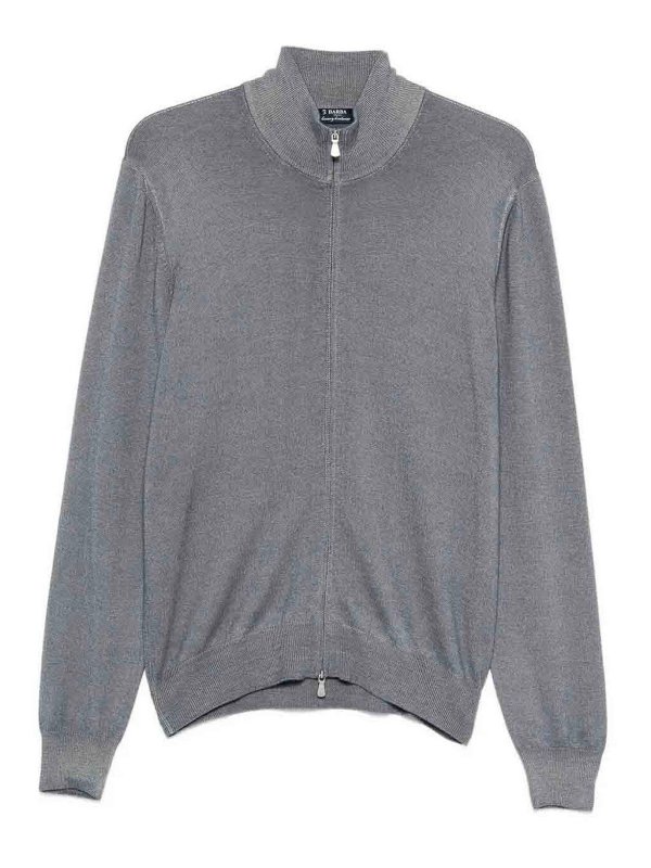 BARBA NAPOLI: Cardigans - Cardigan - Gris Clair