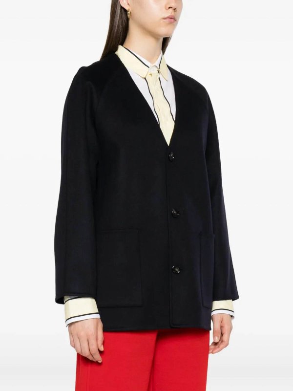 ショートコート - ダークブルー shop online: BOTTEGA VENETA