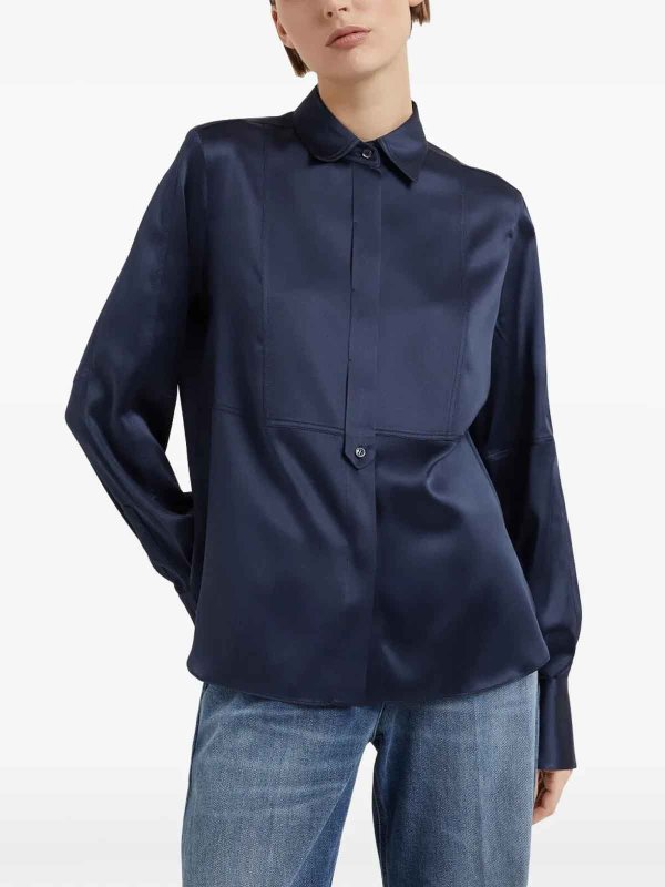 BRUNELLO CUCINELLI buy online Satin Shirt With Monili