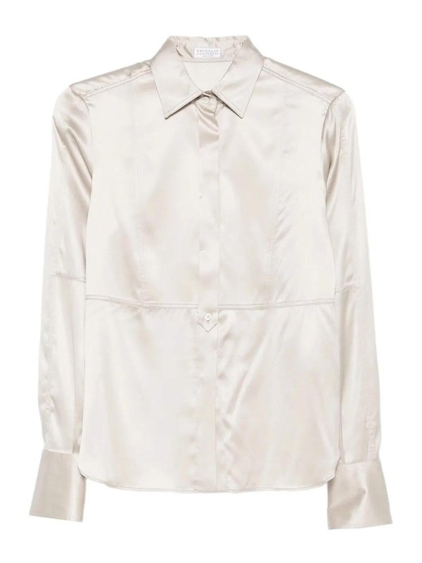 BRUNELLO CUCINELLI: シャツ - シャツ - ベージュ