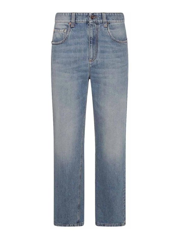 BRUNELLO CUCINELLI: straight leg jeans - Denim Pants