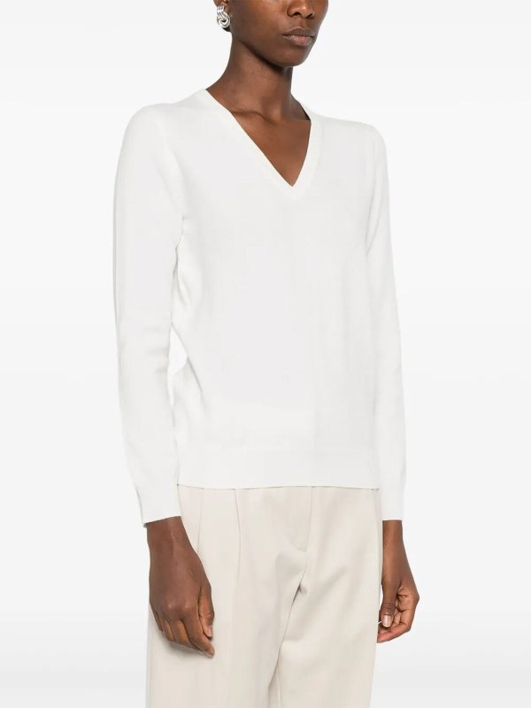 The Best Shops BRUNELLO CUCINELLI: Pull col rond - Pull Col Rond - Blanc