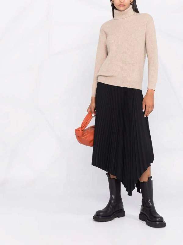 BRUNELLO CUCINELLI: Strickpullover mit Rundhalsausschnitt online - Rundhalspullover - Braun