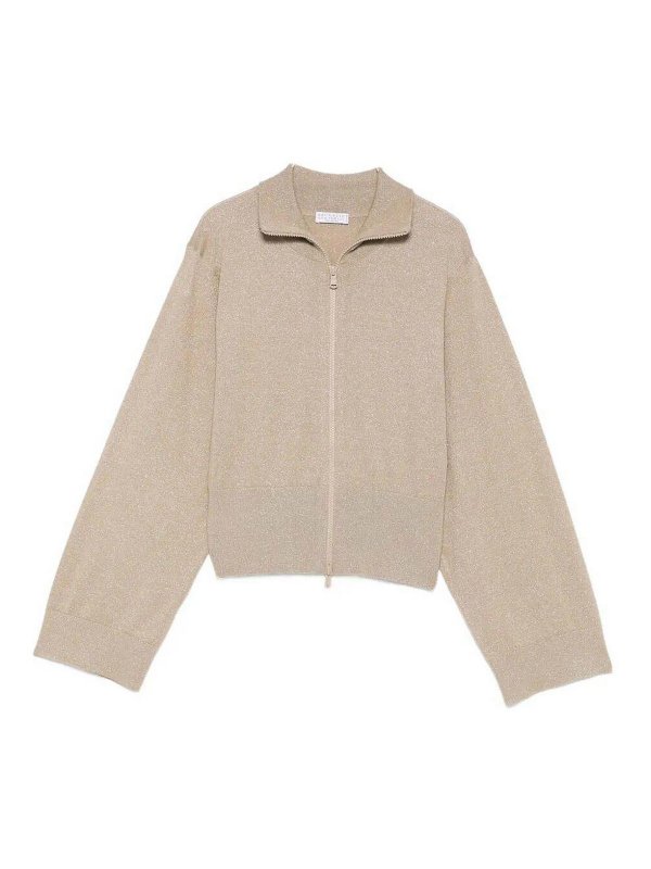 BRUNELLO CUCINELLI: カーディガン - カーディガン - ブラウン